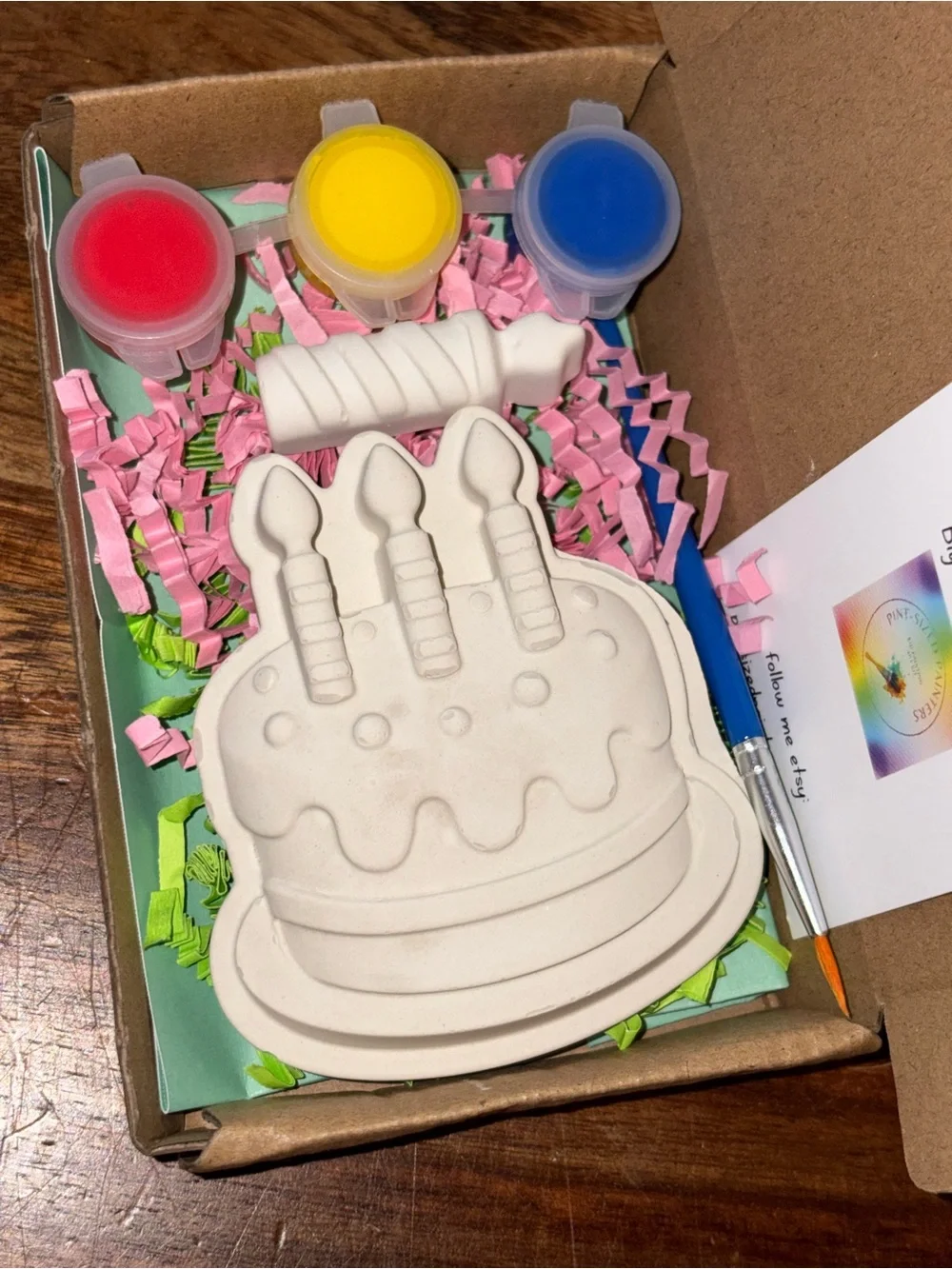 Birthday Cake Paint-Your-Own Kit - White